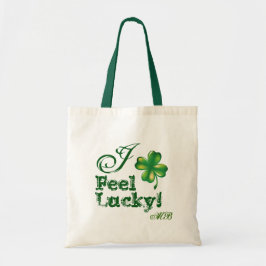St. Patrick's Day Monogram, Feel Lucky, Kleeblatt Tragetasche