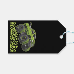 St Patricks Day Monster Truck Glücksklee Geschenkanhänger