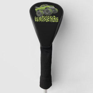 St Patricks Day Monster Truck Glücksklee Golf Headcover