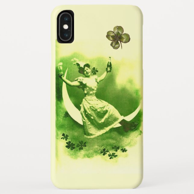 ST. PATRICK'S DAY MOON LADY MIT KLEEBLÄTTERN Case-Mate iPhone HÜLLE (Rückseite)