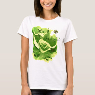 ST PATRICK'S DAY MOON LADY MIT KLEEBLATTS MONOGRAM T-Shirt