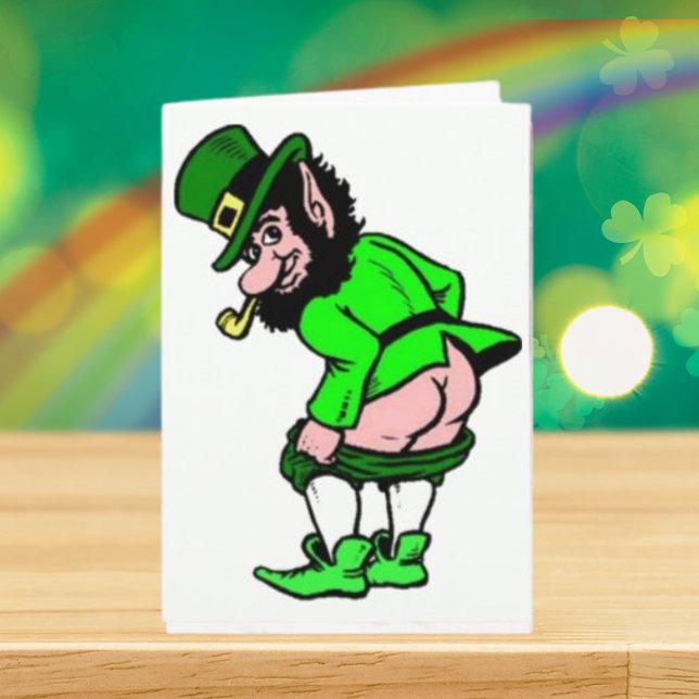 St Patrick's Day Mooning Leprechaun Karte (St Patrick's Day Mooning Leprechaun Card)