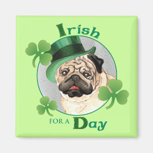 St. Patrick's Day Mops Magnet