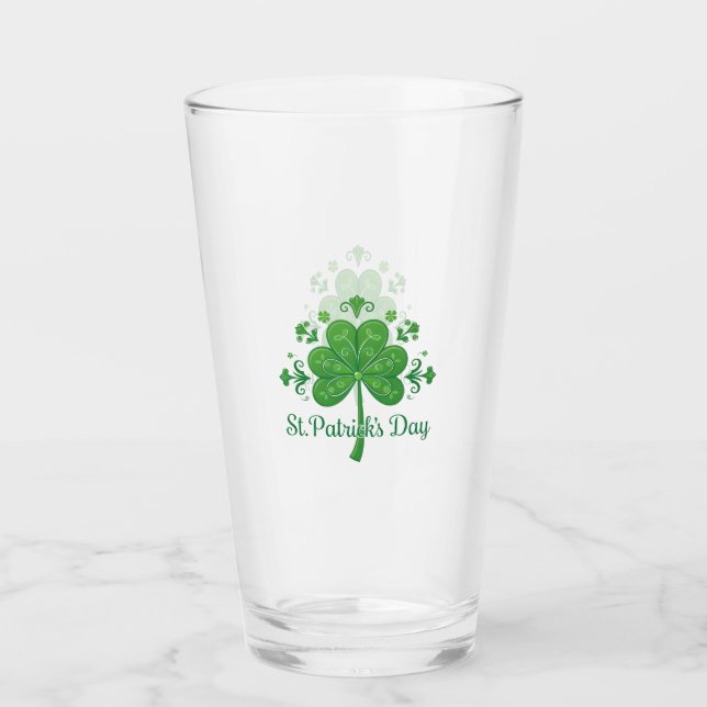 St. Patrick's Day Motif Glas (Vorderseite)