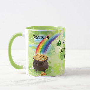 St. Patrick's Day Name Leprechaun Tasse
