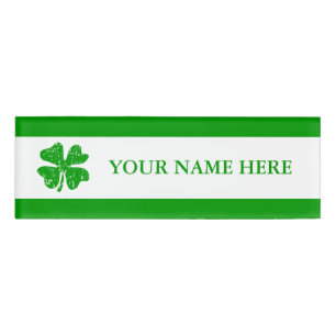 St Patrick's Day Namenschild
