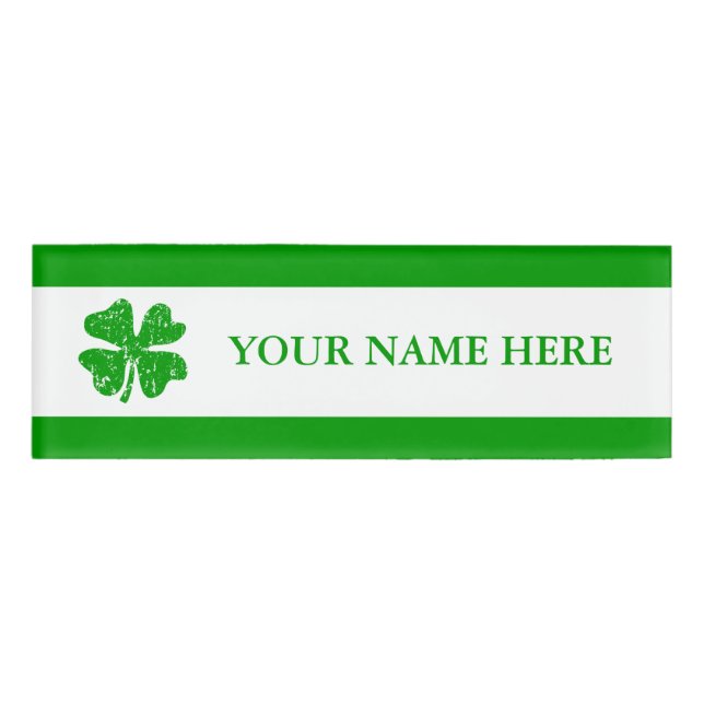 St Patrick's Day Namenschild (Vorderseite)