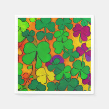 St. Patrick's Day Napkins mit Kleeblättern