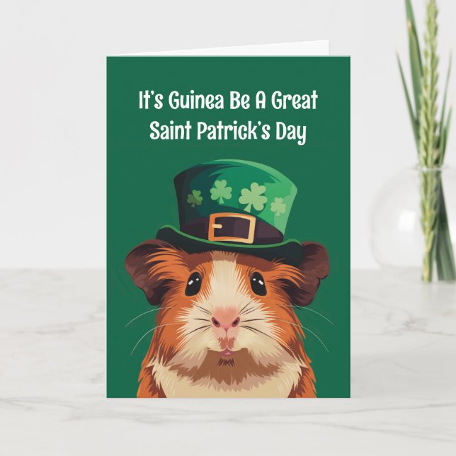 St. Patrick's Day Niedliche Guinea Ankündigung (Vorderseite)