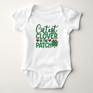 St. Patricks Day Niedliche Klee in den Patch Girls Baby Strampler