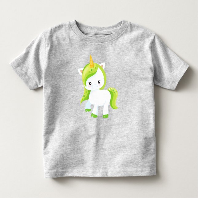 St. Patrick's Day, Niedliches Einhorn, magisches E Kleinkind T-shirt (Vorderseite)