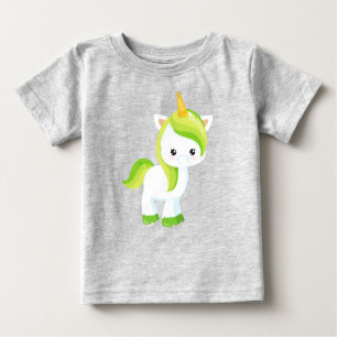 St. Patrick's Day, Niedliches Einhorn, Zaubereinho Baby T-shirt