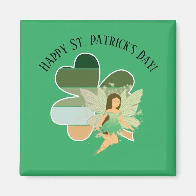 St. Patrick's Day Not Kleeblatt Irish Fairy Magnet (Vorne)
