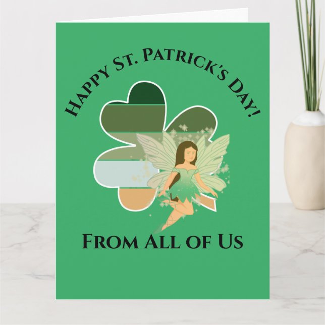 St. Patrick's Day Not leidendes Kleeblatt Irish Fa Karte (Vorderseite)