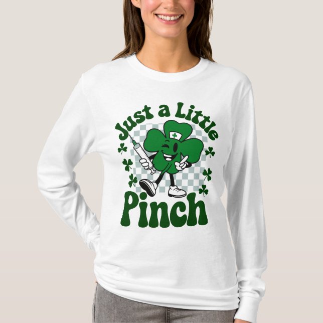 St. Patrick's Day Nurse Shirt nur ein kleiner Pinc (Vorderseite)