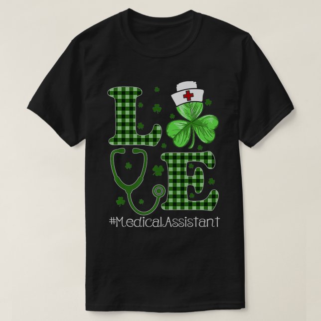 St Patricks Day Nurse und medizinische Assistenzpr T-Shirt (Design vorne)