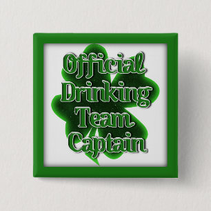 St. Patrick's Day Offiziell Drinking Team Captain Button