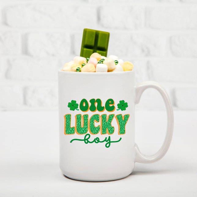 St. Patrick's Day One Lucky Boy Green Clover Kaffeetasse (Von Creator hochgeladen)