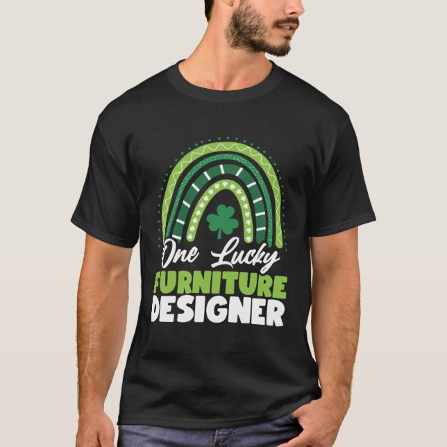 St Patricks Day One Lucky Furniture Designer T-Shirt (Vorderseite)