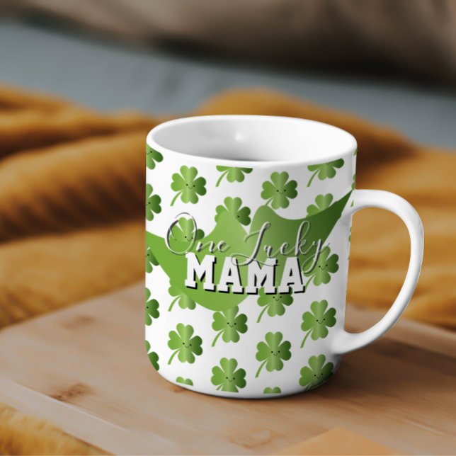 St Patricks Day One Lucky Mom Kaffeetasse (Von Creator hochgeladen)