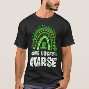 St Patrick's Day One Lucky Nurse NICU Kleeblatt Ir T-Shirt