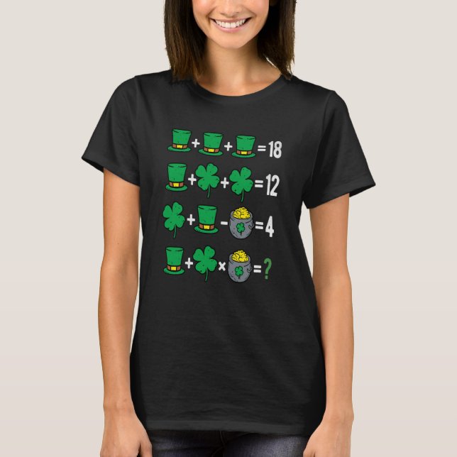 St Patricks Day Order of Operations Math Teacher S T-Shirt (Vorderseite)