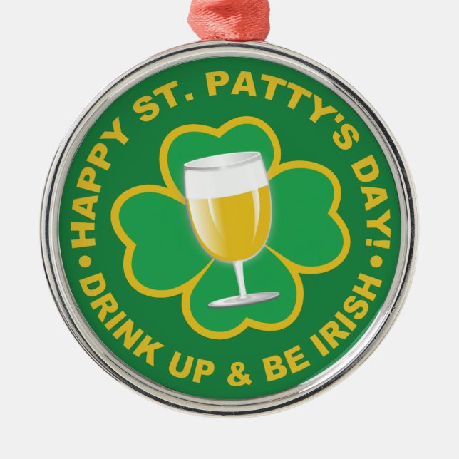 St. Patrick's Day Ornament Aus Metall (Vorne)