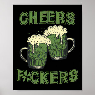 St Patricks Day Outfit Prost Ers Trinkt Bier Irisc Poster