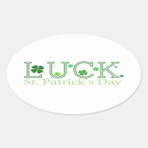 St. Patrick's Day Ovaler Aufkleber