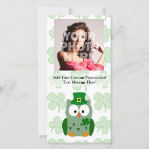 St. Patrick's Day Owl Feiertagskarte