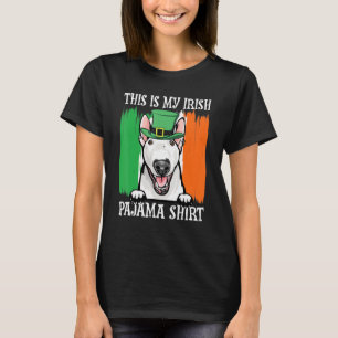 St Patrick's Day Pajamas Bull Terrier Kleeblatt Ir T-Shirt
