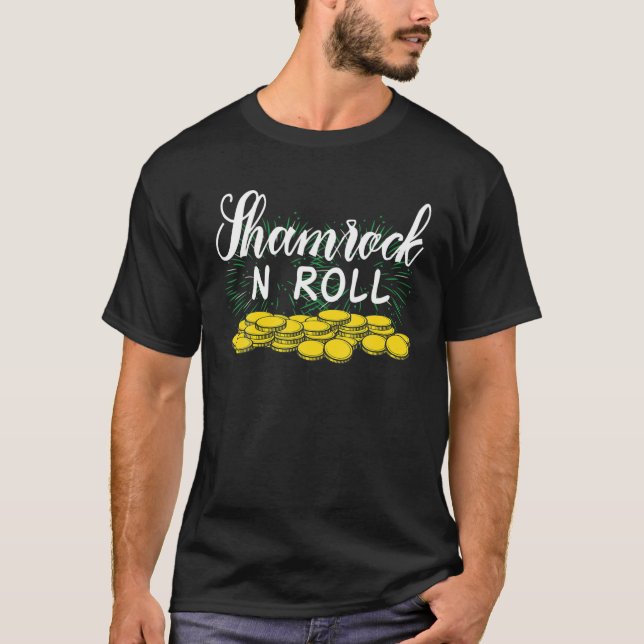 St. Patrick's Day Pajamas Shamrock N Roll On Saint T-Shirt (Vorderseite)
