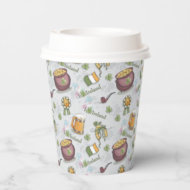 St Patrick's Day Paper Cups Pappbecher (Rückseite)