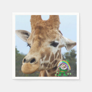 St. Patrick's Day Paper Napkins Giraffe Serviette