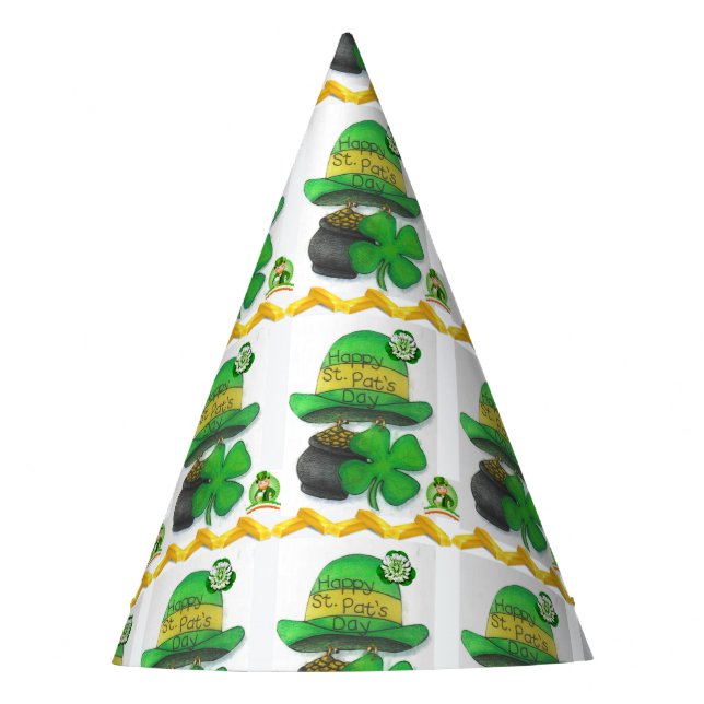 St. Patrick's Day Paper Partyhütchen (Vorderseite)