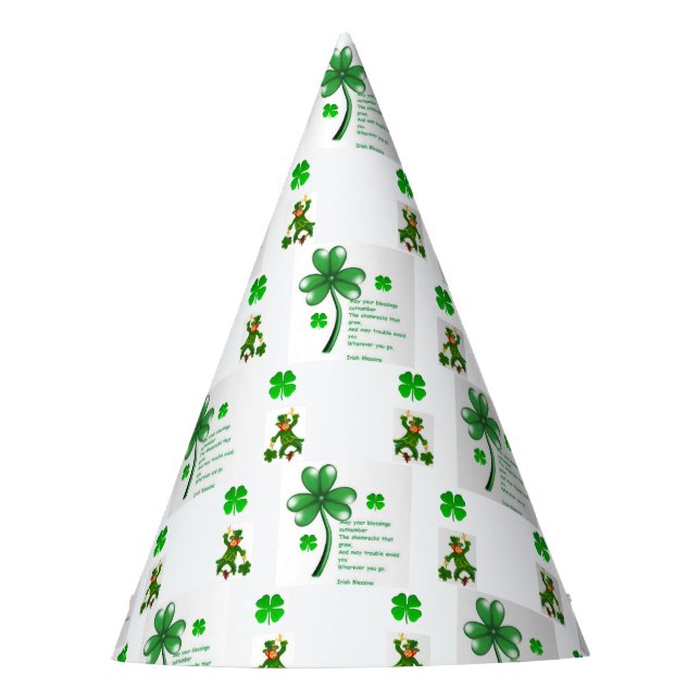 St. Patrick's Day Paper Partyhütchen (Vorderseite)