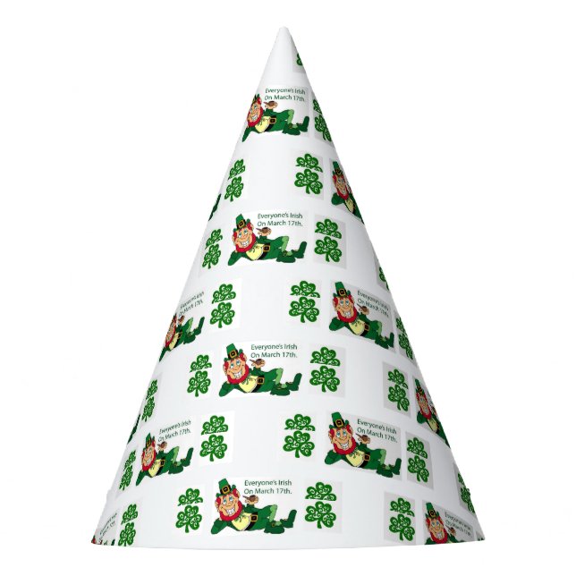 St. Patrick's Day Paper Partyhütchen (Vorderseite)