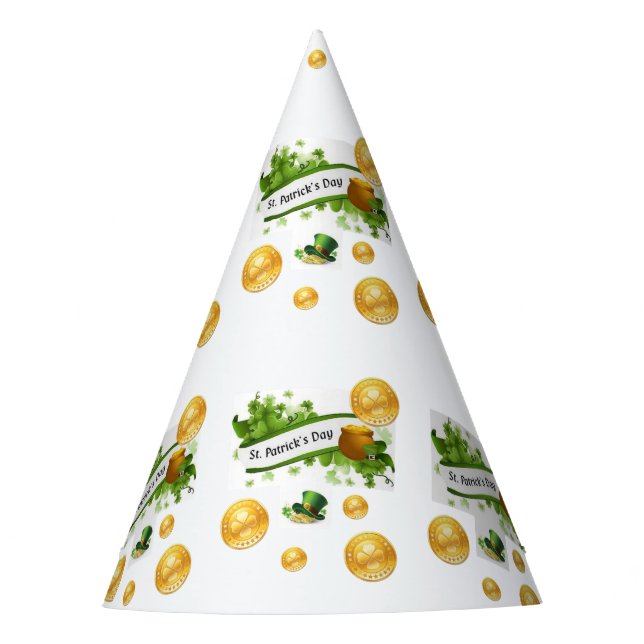 St. Patrick's Day Paper Partyhütchen (Vorderseite)