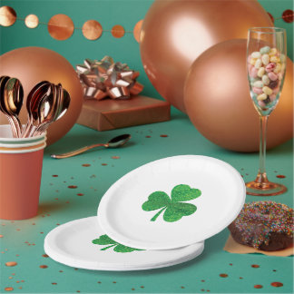 St. Patrick's Day Paper Plate - 7" Round Lucky Sha Pappteller
