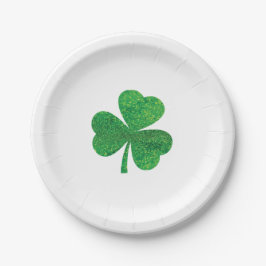 St. Patrick's Day Paper Plate - 7" Round Lucky Sha Pappteller