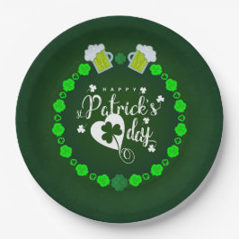 St Patrick's Day Paper Plate Pappteller