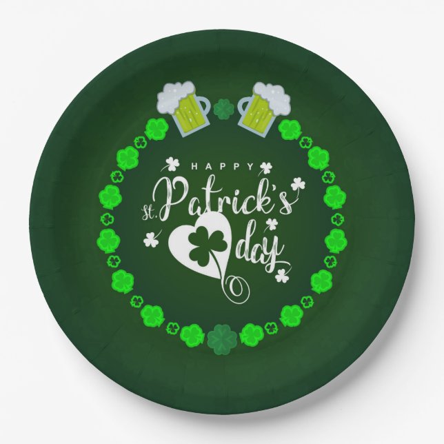 St Patrick's Day Paper Plate Pappteller (Vorderseite)