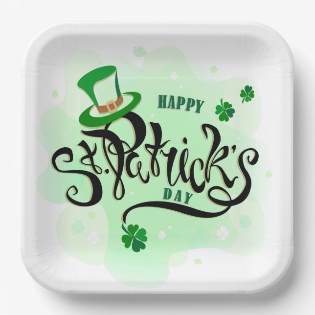 St Patrick's Day Paper Plate Pappteller (Vorderseite)