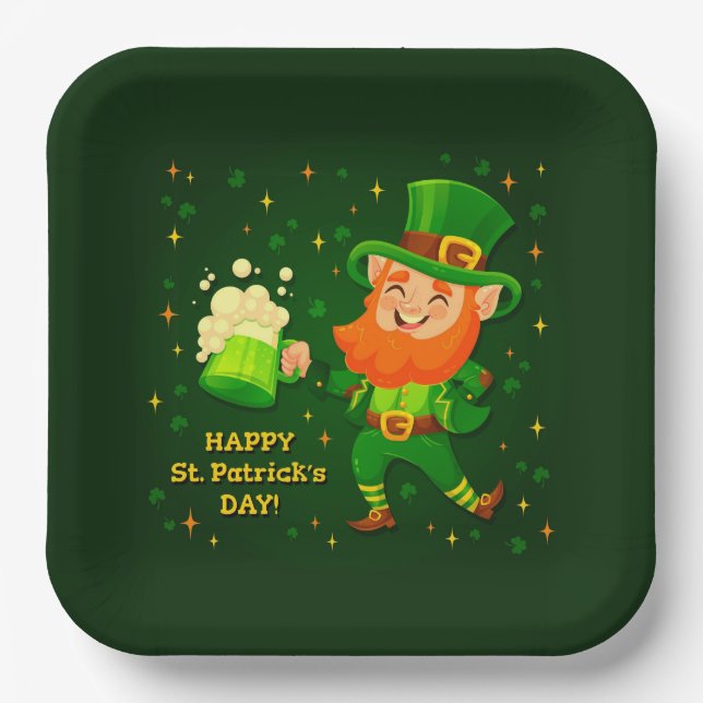 St Patrick's Day Paper Plate Pappteller (Vorderseite)