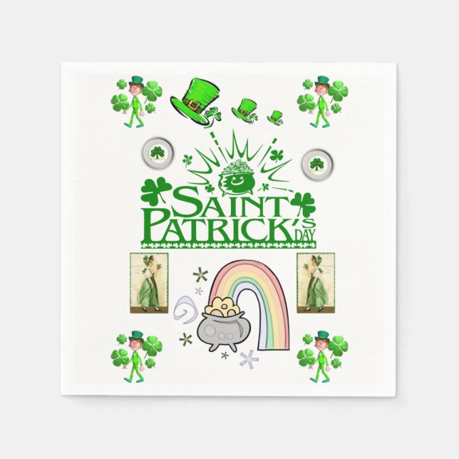 St. Patricks Day Papier Servietten (Vorderseite)