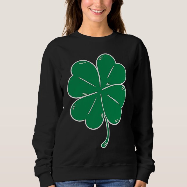 St Patrick's Day Parade Solo Clover Lucky Leaf Dri Sweatshirt (Vorderseite)