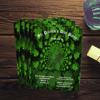 St. Patrick's Day Party Clover Kaleidoskop Flyer
