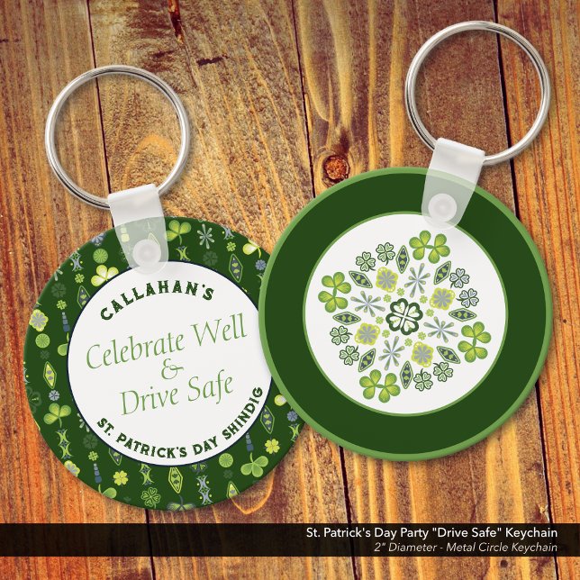 St. Patrick's Day Party "Drive Safe" Schlüsselanhänger (St. Patrick's Day Party "Drive Safe" Keychain)