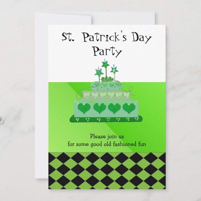 St. Patrick's Day Party Einladung (Vorderseite)