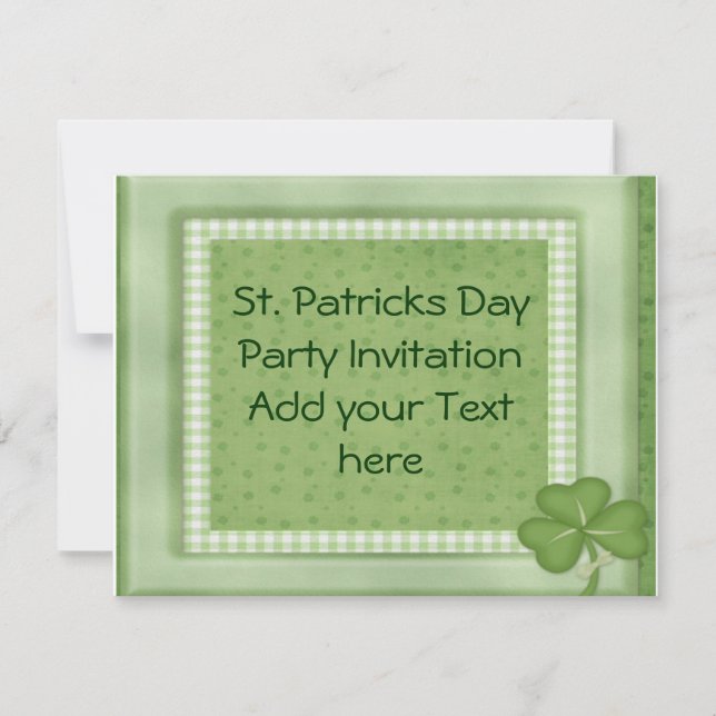 St. Patrick's Day Party Einladung (Vorderseite)